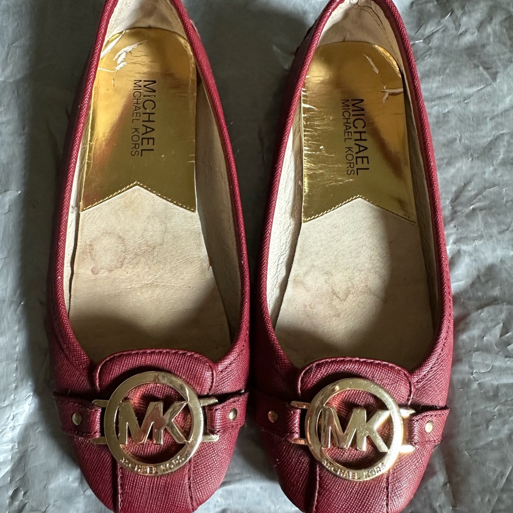 Michael Kors Women's Red Ballet Flats
